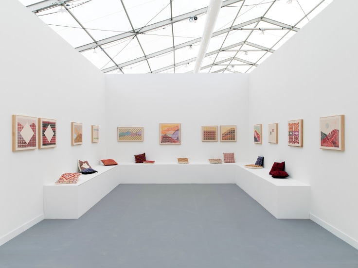 installation view of jordan nassar's exhibition at Frame at Frieze New York, May 3- 6,&nbsp;2018