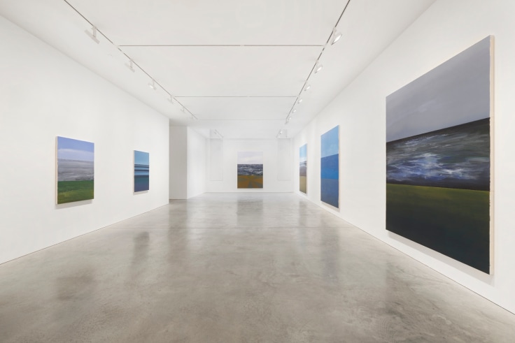 Installation view, Byron Kim, Drawn to Water, James Cohan, 48 Walker Street, January 7 - February 19, 2022.