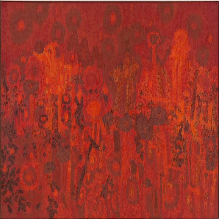 , LEE MULLICAN, Transfigured Night, 1962 , oil on canvas, 75 x 75 in.&nbsp;