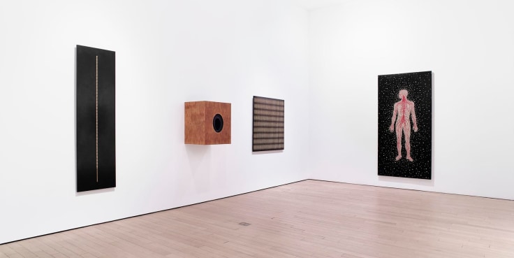 , Gallery 2.2 (l-r): Big as Me, Box for Your Head, Black and White All Over and Naked From the Inside