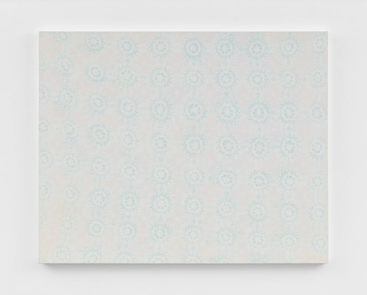 Image of an untitled artwork by Michelle Grabner consisting of gesso and acrylic gouache on canvas and panel