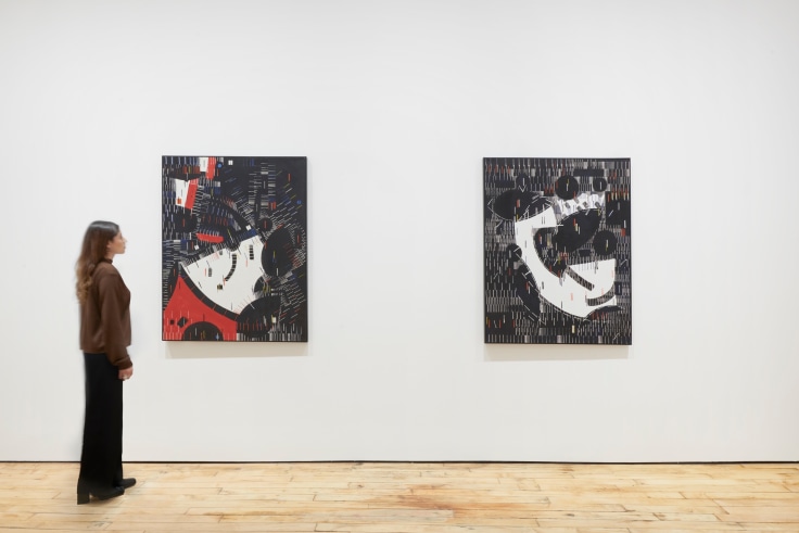 Installation view, Lee Mullican, The Nest Revived, James Cohan, 52 Walker Street, January 12 - February 25, 2023