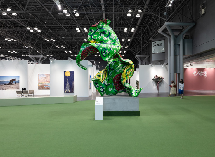 Installation view, Yinka Shonibare CBE,&nbsp;Material (SG) I,&nbsp;2019&nbsp;at Platform at The Armory Show, Javits Center, New York, NY