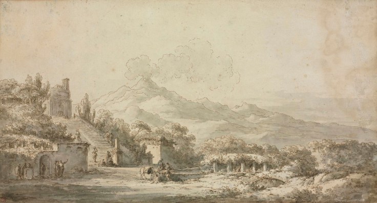 Image of CLAUDE LOUIS CHÂTELET's View of Mount Etna Seen from Trecastagni, 1778