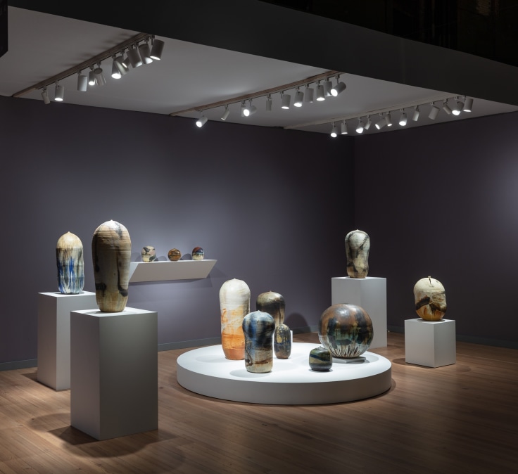 Installation view, Toshiko Takaezu at ADAA: The Art Show, Park Avenue Armory, New York, NY, November 3 - 6, 2022