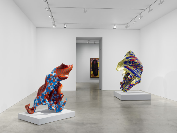 Installation view,&nbsp;Yinka Shonibare CBE: Boomerang: Returning to African Abstraction,&nbsp;James Cohan, 48 Walker Street, NY, October 26 - December 22, 2023.