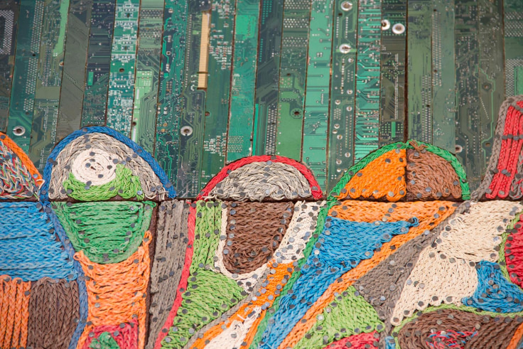 close up of electrical wires and components