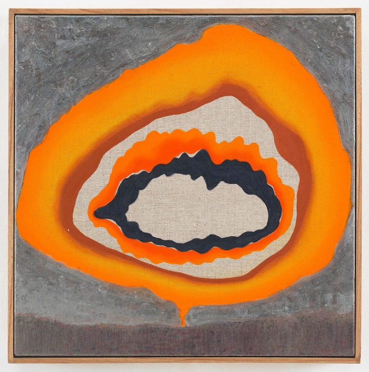 , WILLIAM MONK&nbsp;Untitled (Atomic Flower Power),&nbsp;2014&nbsp;Oil on canvas&nbsp;15 11/16 x 15 11/16 in.