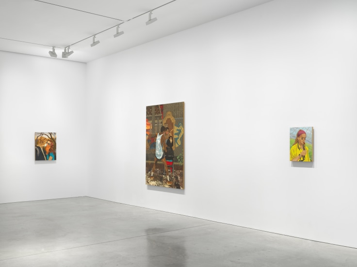 gallery view of three artworks