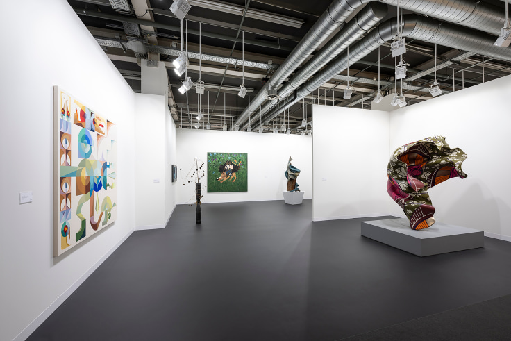 Installation View, James Cohan at Art Basel, Booth A10, Basel, Switzerland, June 13-16, 2024. Photo by Sjanca Oppliger.