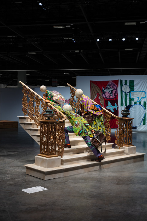 Installation view, Yinka Shonibare CBE, Moving Up, at&nbsp;Art Basel Miami Beach, Meridians, Miami, FL, November 30-December 5, 2021