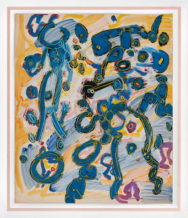 LEE MULLICANSummer world​1965Oil, acrylic, and pastel on paper30 1/2 x 25 1/2 in.77.5 x 64.8 cmJCG9347