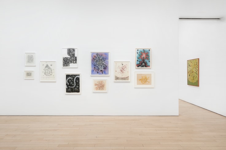 Lee Mullican: Cosmic Theater,&nbsp;installation view at James Cohan, 533 West 26 St, March 7 - April 20, 2019