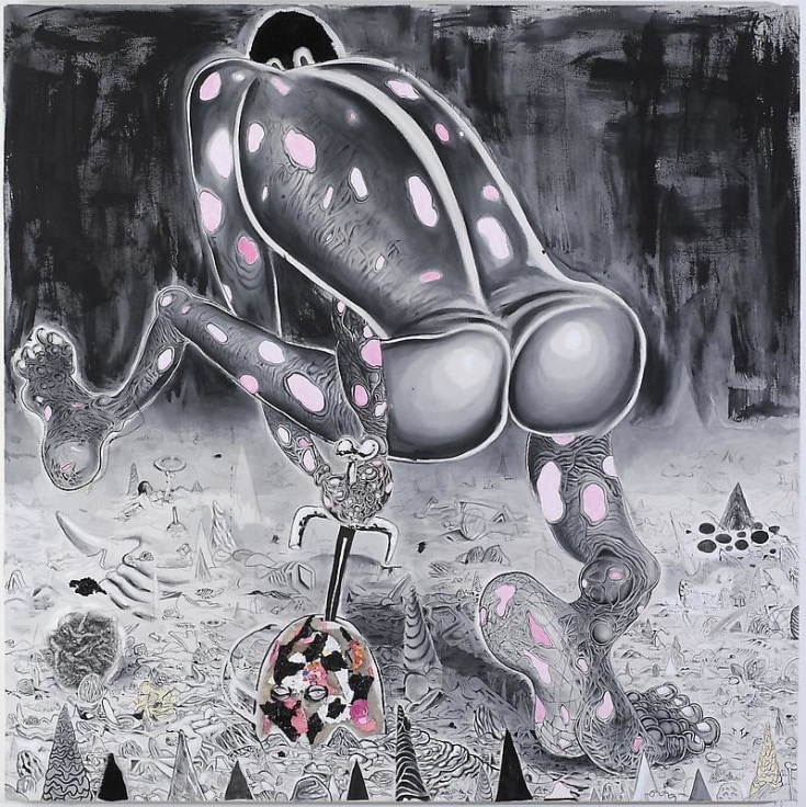 naked man with skin ulcers