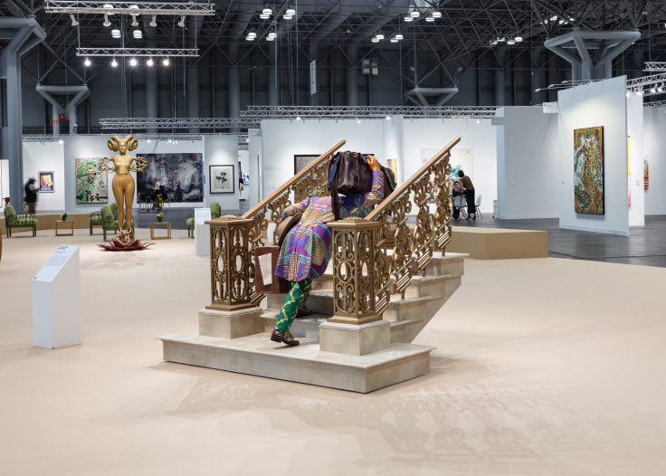 Installation view, Yinka Shonibare CBE at Platform, The Armory Show, James Cohan, 2023. Photo by Silvia Ros.