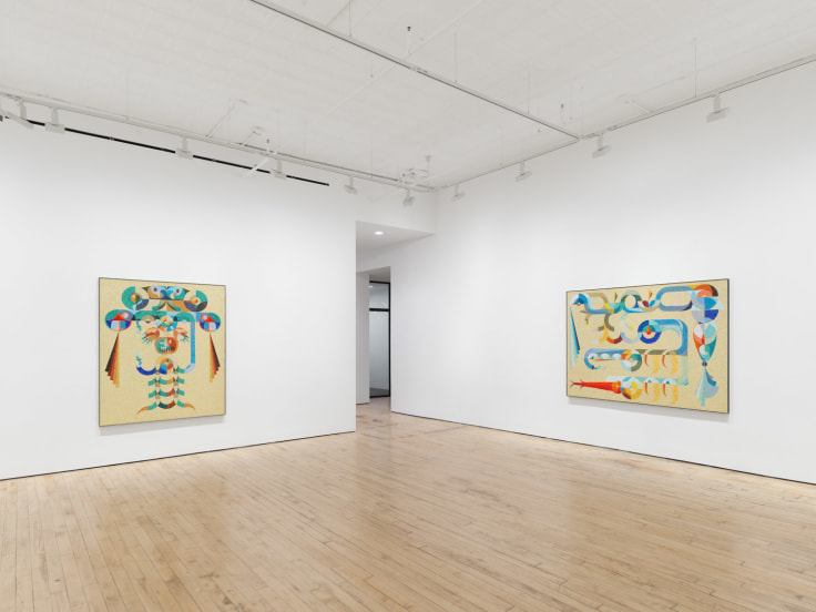 Installation view, Eamon Ore-Giron,&nbsp;Conversations with Snakes, Birds, and Stars,&nbsp;James Cohan, New York, NY, November 7 - December 20, 2025