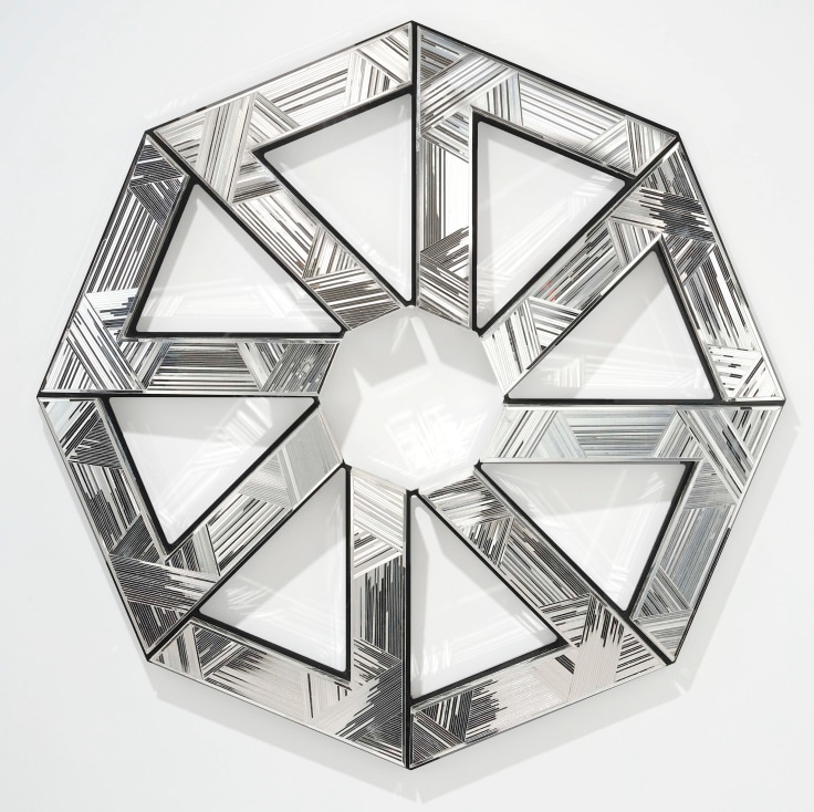 Octagonal Hanging Sculpture of Mirror