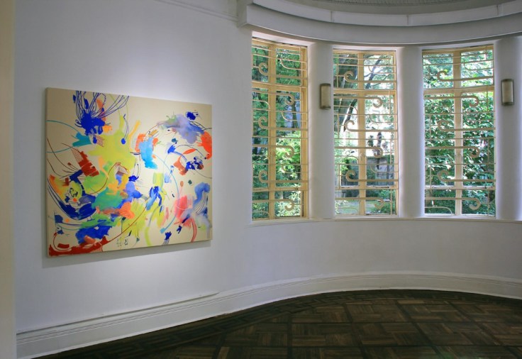 installation view of abstract painting