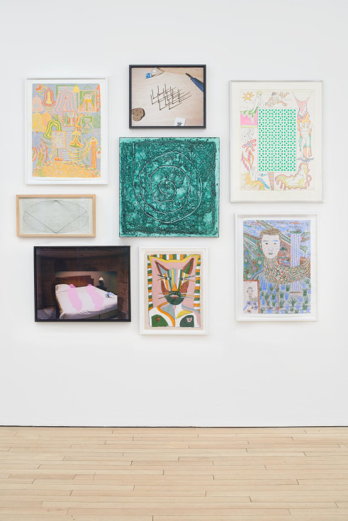 installation view of several drawings
