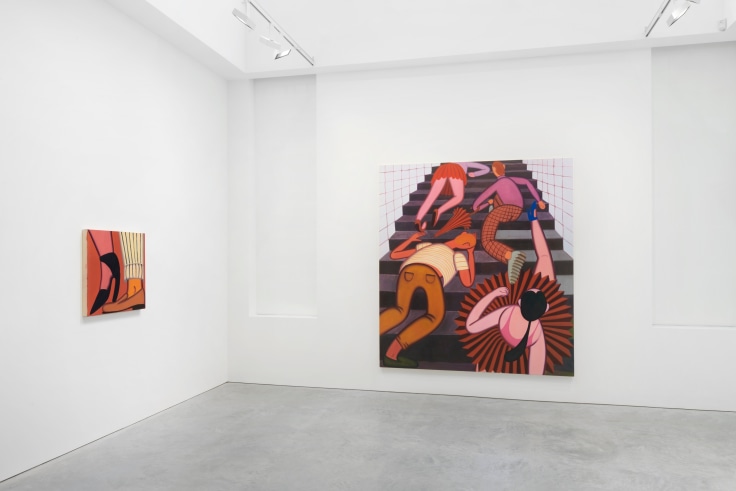 a small painting placed on the wall next to a larger painting