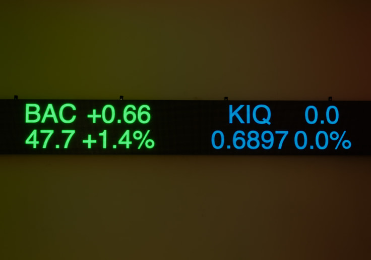 display showing stock information