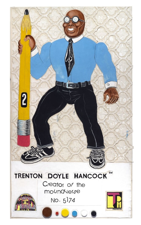 Mixed media on canvas featuring Trenton Doyle Hancock