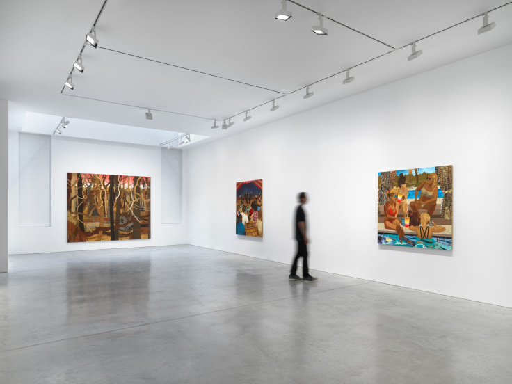gallery view of three artworks