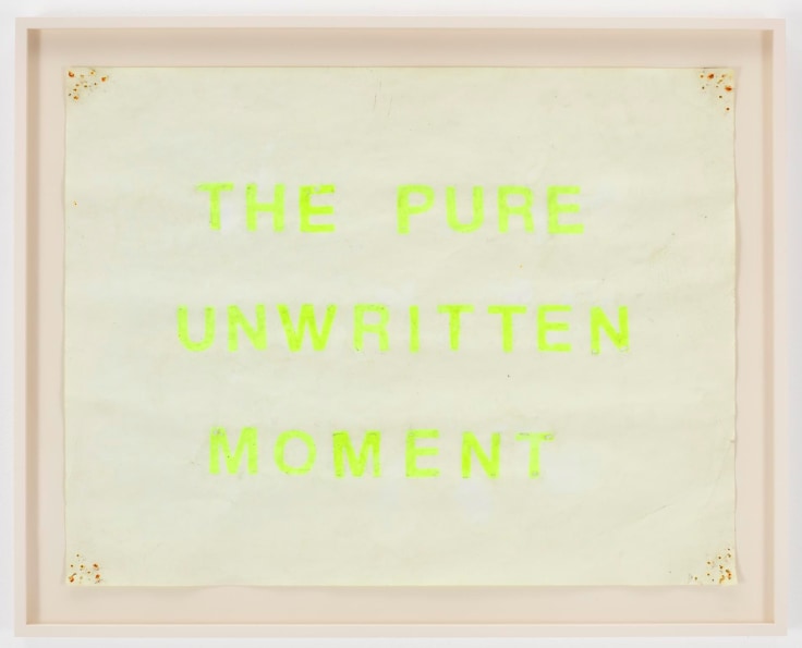 Image of SIMON EVANS's The Pure Unwritten Moment, 2013