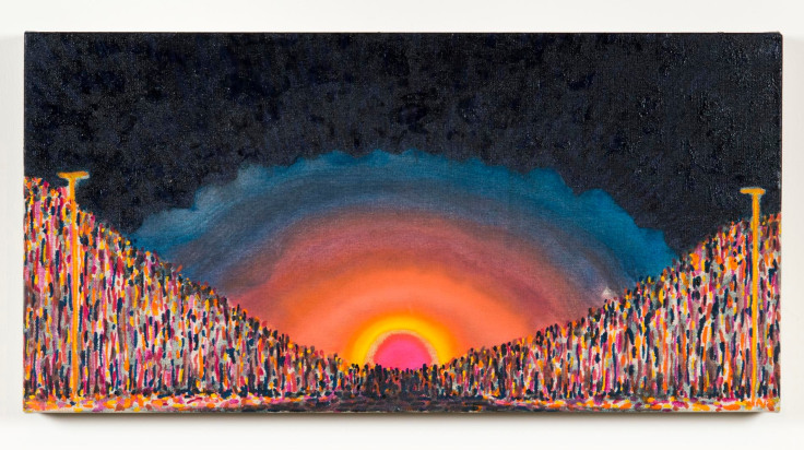 , WILLIAM MONK&nbsp;Pink Moon,&nbsp;2013&nbsp;Oil on canvas&nbsp;13 1/4 x 27 3/16 in. (35 x 70 cm)