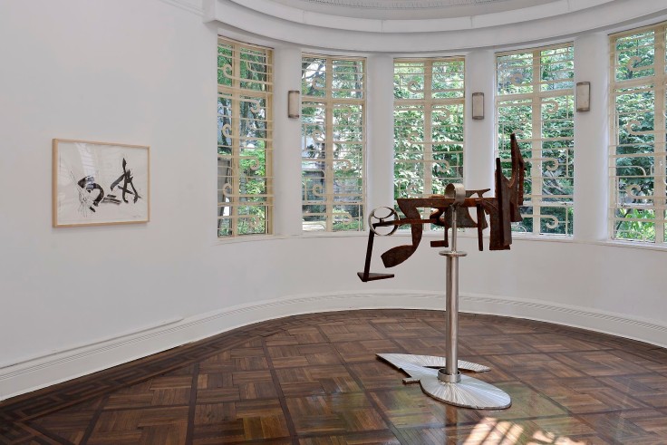 installation view of two artworks