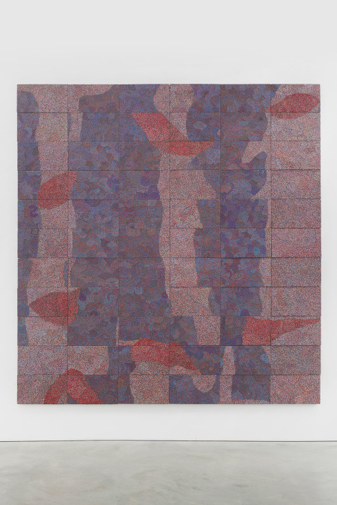 reclaimed electrical wires composing various forms on panel