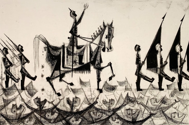 Image of SI LEWEN's Untitled drawing from&nbsp;The Parade, c. 1950