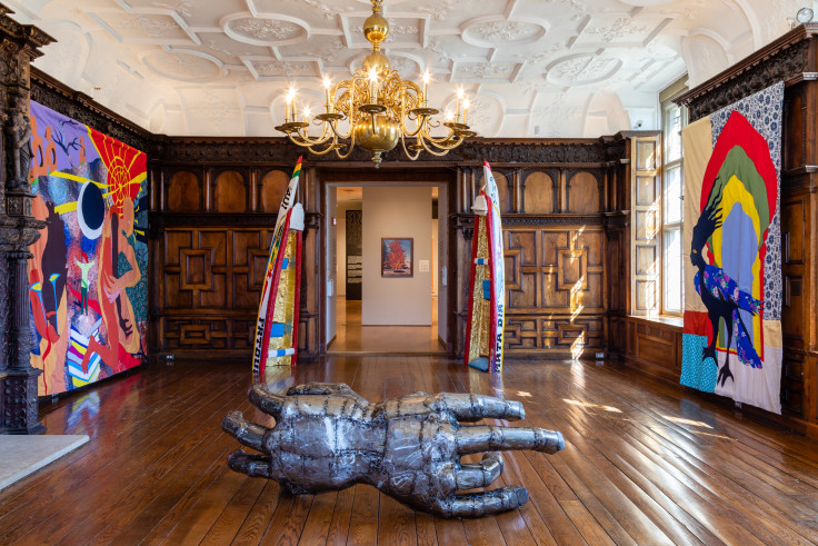 Installation view, Christopher Myers,&nbsp;Rotherwas Project 5: The Red Plague Rid You for Learning Me Your Language,&nbsp;Mead Art Museum, Amherst College, Amherst, MA, September 10, 2019 - March 15, 2020