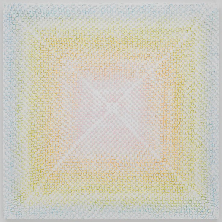 , MICHELLE GRABNER Untitled, 2014 Enamel on panel 60 x 60 x 1 1/2 in. (152.4 x 152.4 x 3.8 cm)