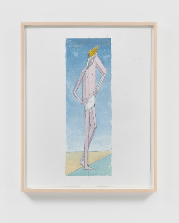 Drawing by MERNET LARSEN called Study for Bather (after C&eacute;zanne), 2022