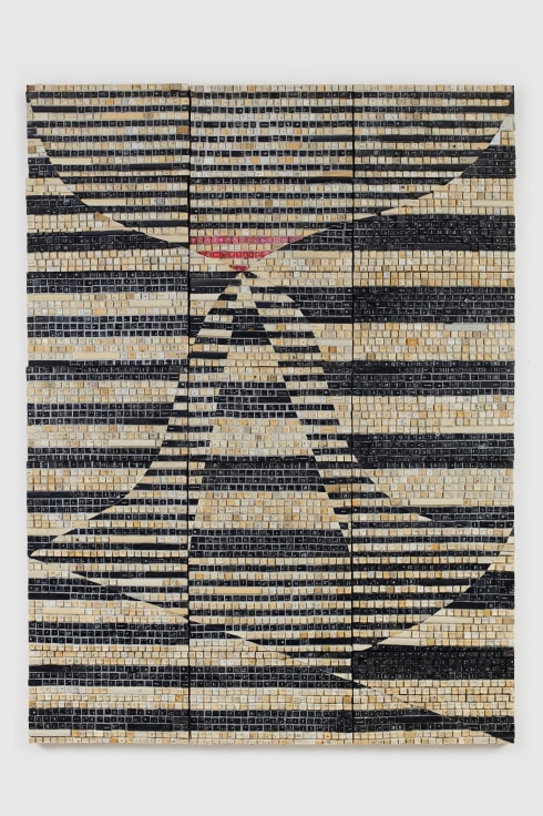 keyboard keys creating a black and white pattern