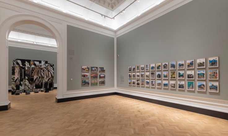 Installation view of Gauri Gill's The Village on the Highway,&nbsp;2021