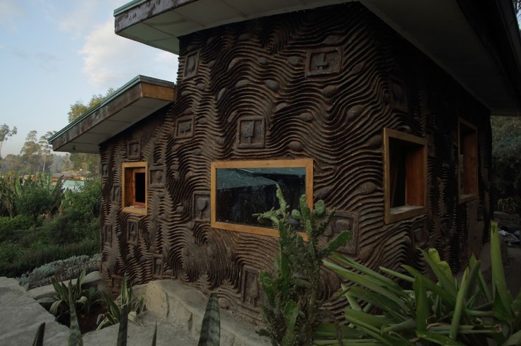 building with intricately carved walls