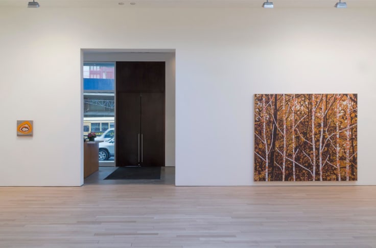 installation view of two art works