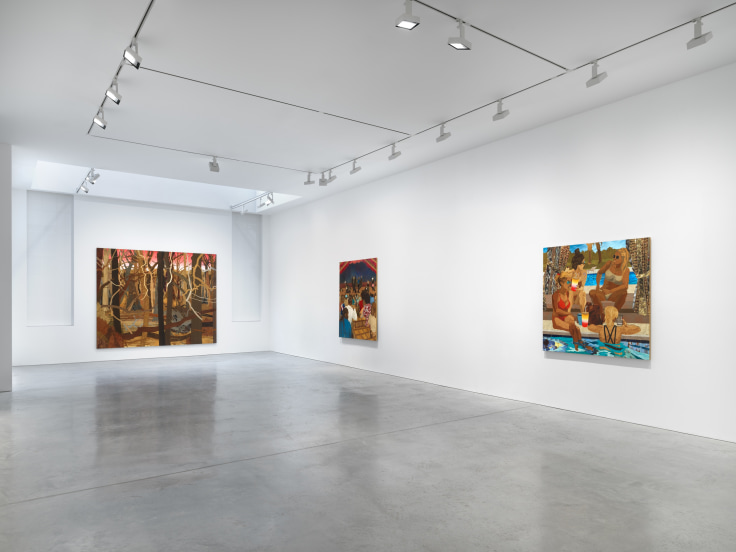 gallery view of three artworks