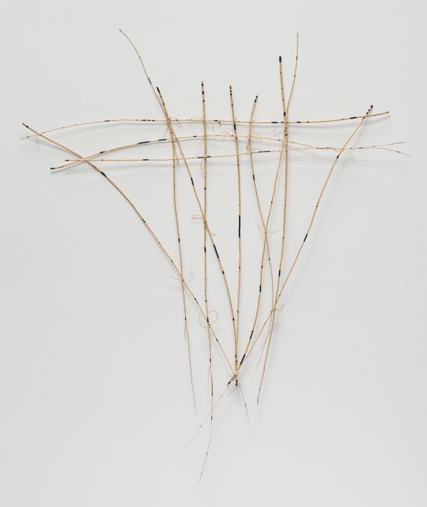 LEE MULLICAN  Untitled, N.D.  Acrylic on wood and twine