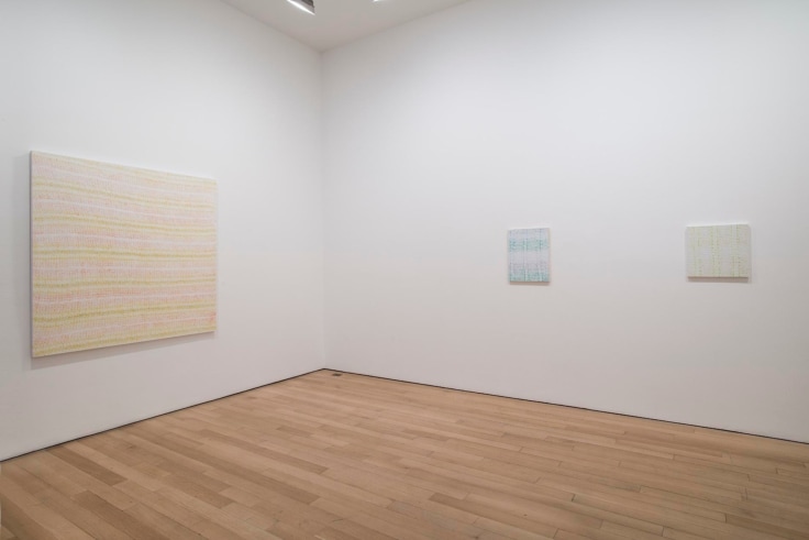 installation view of three artworks