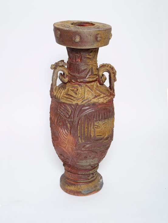 Image of KIRK MANGUS's Love & War Amphora, 1998