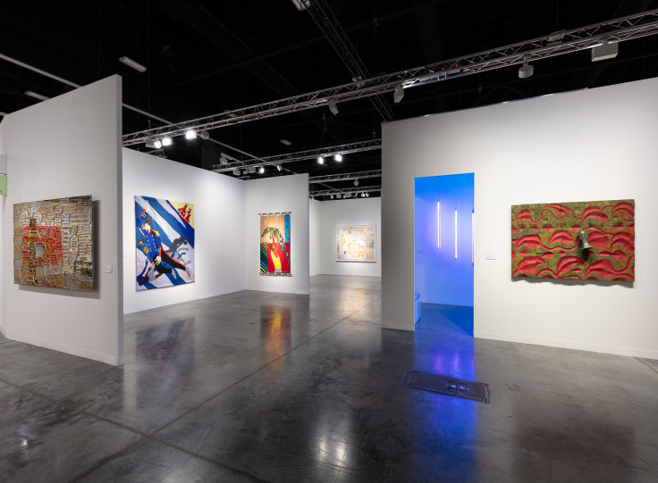 Installation view, James Cohan at Art Basel Miami Beach, Booth G18, Miami, FL, December 2-5, 2021