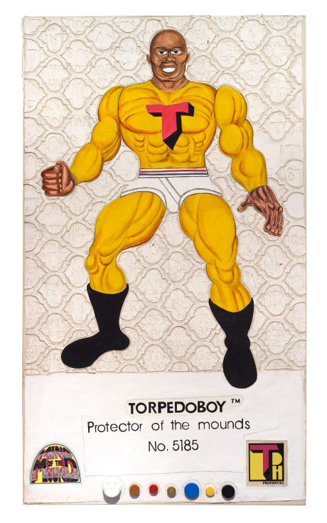 Mixed media on canvas featuring Torpedo Boy