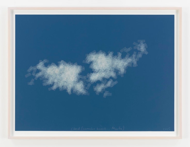 , SPENCER FINCH, Cloud (cumulus humilis, Marfa), 2015, Scotch tape on paper, 22 1/2 x 30 in. (57.1 x 76.2 cm)