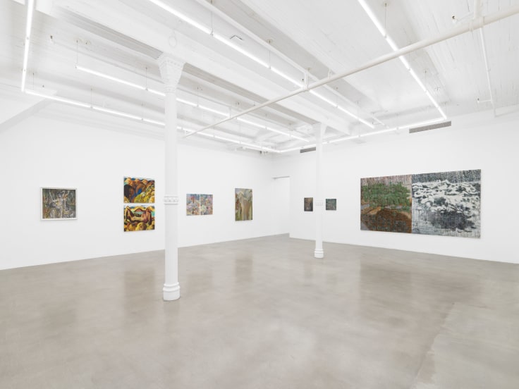 Installation view, Arcadia and Elsewhere, James Cohan, 291 Grand Street, NY, January 12 - February 10, 2024