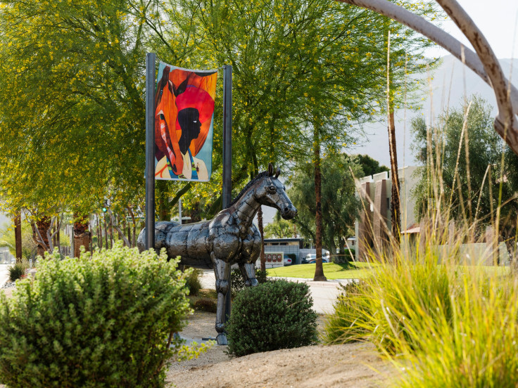 Installation view, Christopher Myers, The Art of Taming Horses, 2021, Desert X, Palm Springs, CA, March 12 - July 6, 2021