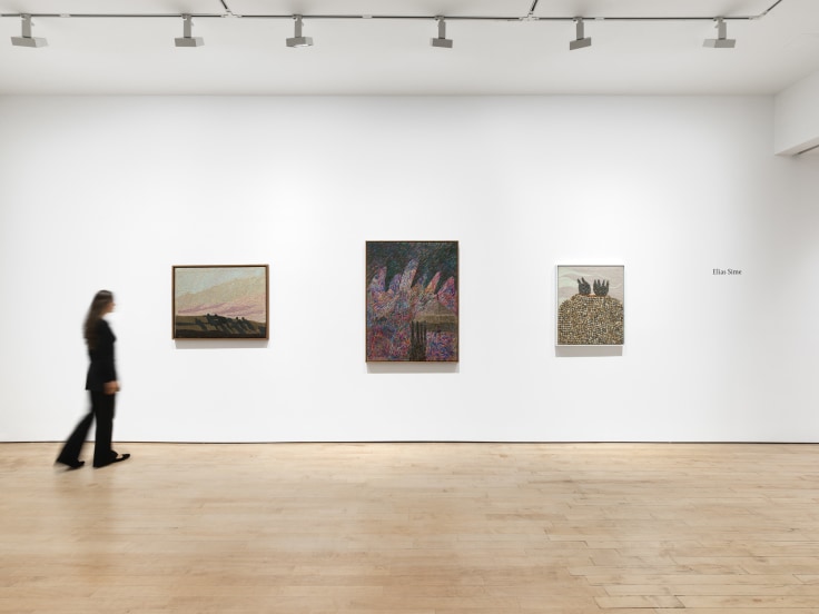 Installation view, Elias Sime, James Cohan, 52 Walker Street, Viewing Room, New York, NY, October 25 - November 23, 2024.