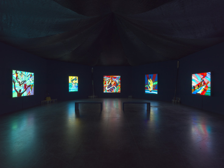 Installation view, Christopher Myers, Let The Mermaids Flirt with Me, Art Basel Miami Beach, Meridians, Miami, FL, November 29-December 3, 2022